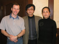 Чен Лун с женой и К. Агеевым. Апрель 2005 г, Пекин